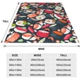 thumbnail image 2 of Sushi Blanket Japanese Style Fleece Blanket for Bed Couch Sofa Kawaii Food Throw Blanket Cute Japanese Sushi Lovers Plush Throw Blanket Room Sushi Decor Gifts 50"x60" Travel Picnic All Season Kids, 2 of 6