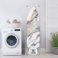 thumbnail image 3 of Kuiaobaty Ironing Board Cover Resists Scorching and Staining Iron Board Cover with Hook and Loop Fastener Strap, Marble White Grey, 3 of 5