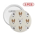 thumbnail image 2 of Cute Bull Terrier Puppy And Dog Face Round Button Pin Badge 5PCS Pinback Buttons Lapel Pin for Jacket, Backpack, Hat, Party Favor, Gift, 2 of 7