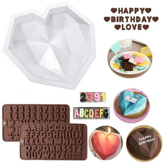 Diamond Heart Mousse Cake Mold Trays, Silicone Breakable heart Mold  Safe&Not Sticky Mould, Heart Molds for Chocolate with Hammers and