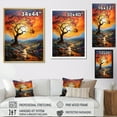thumbnail image 4 of Designart "Rainbow Colored Baobabs V" Tree Baobab Floater Framed Wall Decor, 4 of 5