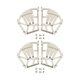 thumbnail image 4 of 2 piezas de herrajes para bisagras de gabinete y cajón de zapatos, fácil instalación y giro Blanco 3 capas Grueso, 4 of 9