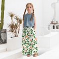 thumbnail image 2 of CPNG Girls Casual Flower Print Pants Summer Lightweight Sweet and Fashionable Loose Elastic Waist Drawstring Long Trousers(Mint Green,10-11 Years), 2 of 8
