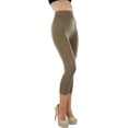 thumbnail image 5 of ToBeInStyle Womens Capri Length Wide Waistband Seamless Lightweight Stretch Leggings, 5 of 7