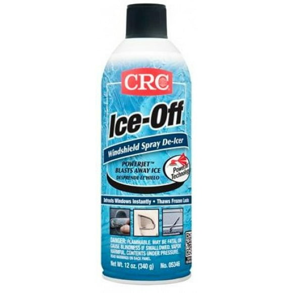 CRC Industries Windshield De-Icer 05346 Ice-Off; Use To Melt Ice On Windshields And Windows; 12 Ounce Aerosol Can; 54 Degree Fahrenheit Flash Point; Single