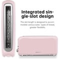 thumbnail image 3 of SEEDEEM Slim 2-Slice Toaster, 10" Long Slot,6 Shade Settings with Cancel, Reheat & Defrost, Auto Shut off, Removable Crumb Tray，Pink, 3 of 7