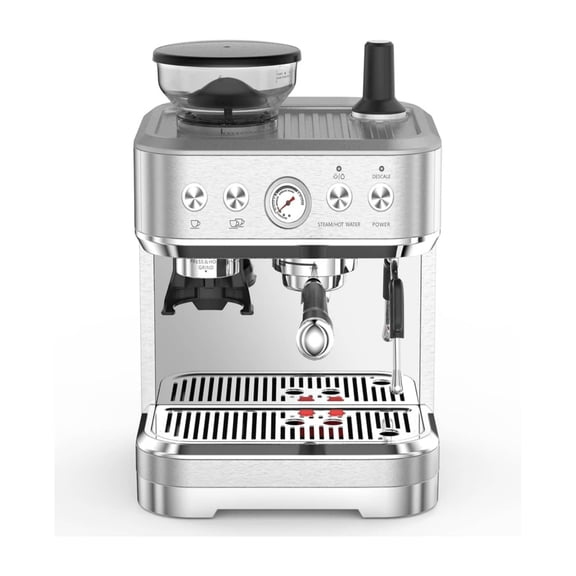 EastVita Semi-automatic espresso machine 20 bar with grinder stainless steel with automatic milk frother