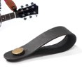 thumbnail image 1 of Correa Para El Cuello De La Guitarra Correa de cuero para guitarra, soporte para cinturón, botón de bloqueo seguro para bajo acústico popular, 1 of 6