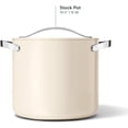 thumbnail image 3 of Caraway Stock Pot - 12 Qt Ceramic Coated With - - Large for Bigger Batches - Cream, 3 of 9