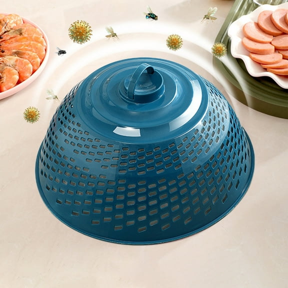 SouMaox Hollow Vegetable Basket Ventilation Mesh Bowl Lid Dining Table Food Cover Fruit Washing Container for Picnic Outdoor Gatherings