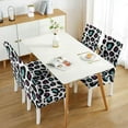 thumbnail image 3 of Leopard Print Dining Chair Covers 4 Pack Cartoon Animal Design Washable Polyester Stretch Slipcovers Removable Seat Protector for Unique Home Style, 3 of 7