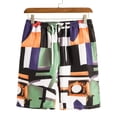 thumbnail image 1 of toraway Men Casual Summer Printed Drawstring Mid Waist Shorts With Pocket XL, 1 of 3