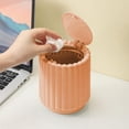 thumbnail image 1 of Creatives Mini Desktop Trash Can with Lid, Push-Open Office and Home Desk Waste Bin, Compact 5.91 Inch Plastic Storage Bucket for Bathroom Counter and Car, 1 of 7