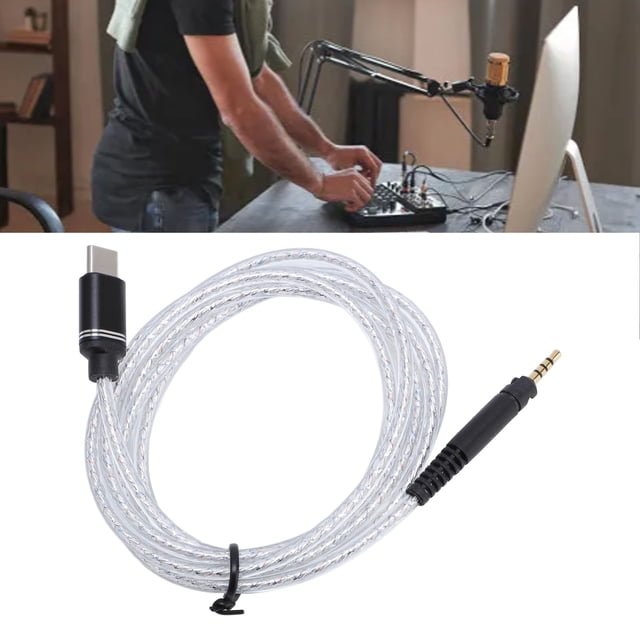 Cable De Sonido Tipo C A 2,5 Mm, Cable Para Auriculares USB C A 2,5 Mm Sin Pérdidas Hebilla De Bloqueo Segura Conectores De Cobre Chapados En Oro 4,9 Pies Para M30X