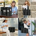thumbnail image 5 of Omlopp Large Tote Bag for Women Waterproof with 12 Pockets Top Zipper Closure Utility Teacher Nurse Bags for Work School-Dark Grey-Medium, 5 of 8