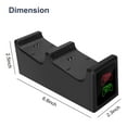 thumbnail image 6 of Dual Controller Fast Charging Dock, 2x1200 mAh Rechargeable Battery Pack, Type-C Power Cable, Charging Station Fit for Xbox Series X/S, Xbox One/One S/X/Elite Controllers, Black, 6 of 7