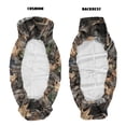 thumbnail image 6 of ZIATUBLES Universal UTV Seat Covers 2 Pack, Front Bench Seat Protector Set Compatible with Kawasaki Mule 4010 3010, All-Weather Polyester Deocr Protection , Leaf Bark Camo Hunting Forest, 6 of 8