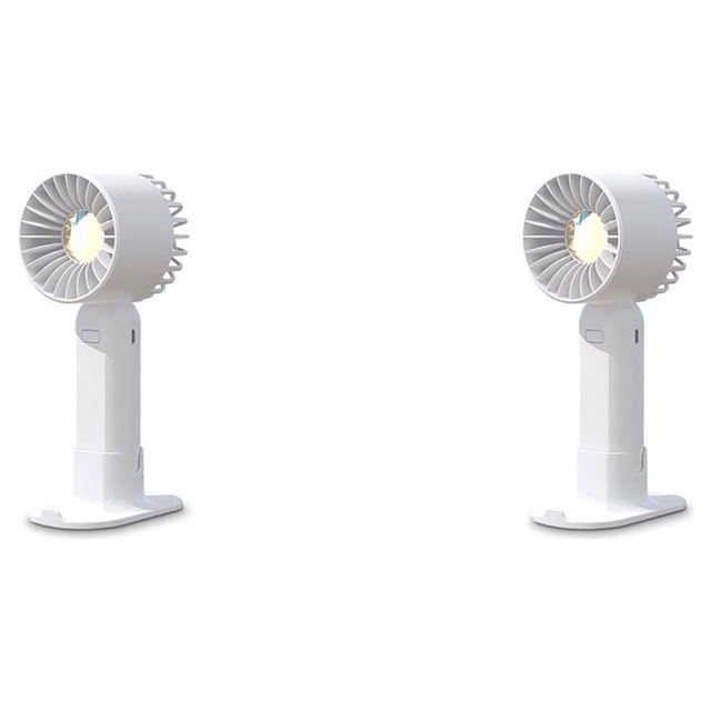 Ventilador de mano Bewildely Refrigeración inalámbrica personal portátil Blanco 2Conjunto