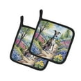 thumbnail image 2 of Greyhound Spring Path Pair of Pot Holders, 2 of 2