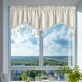 thumbnail image 6 of Btomtd Rod Pocket Valance Curtains with Fringed Detail Elegant Valances for Windows to Decorate Home Interior Windows Valances - 51.96"x18.11", White, 6 of 8