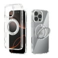 thumbnail image 1 of GadgetCom Étui Magnétique Compatible avec Apple iPhone 16 Pro, Étui Rigide Transparente avec Support, Étui de Protection, 1 of 8