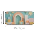 thumbnail image 5 of ONETECH Mix of Color Shapes Happy Artwork Square Floor Mat Indoor Outdoor Felt Front Door Mat 19.68*47.24 in, 5 of 6
