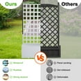 thumbnail image 6 of Juiluna Metal Planter Box with Trellis Privacy Screen, Raised Garden Bed with Trellis, Privacy Planters for Patio, Planter Box with Drainage Holes for Climbing Plants, Flower, 6 of 8