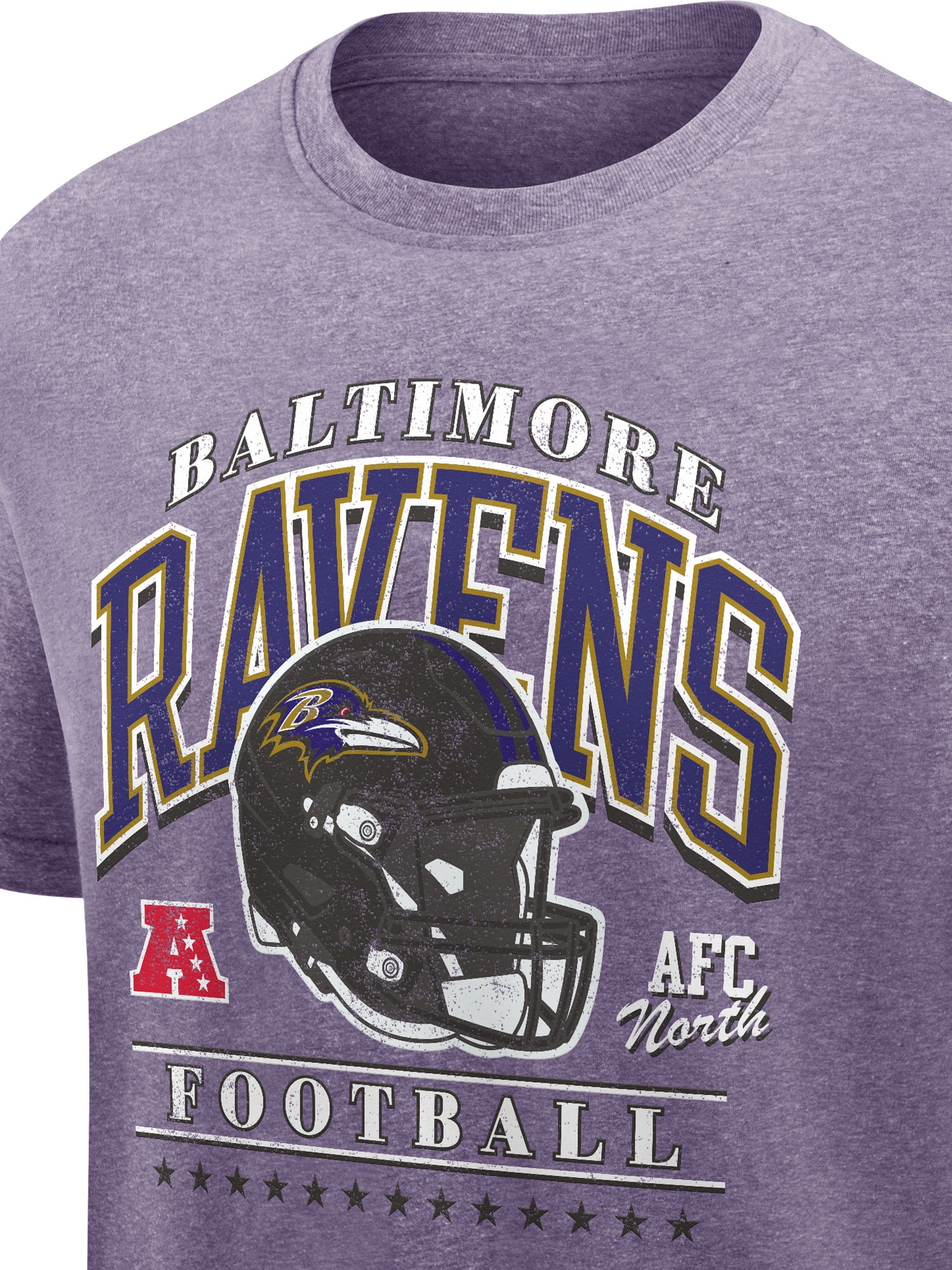 NFL Baltimore Ravens Men's Synthetic Purple Heather Short Sleeve T-Shirt