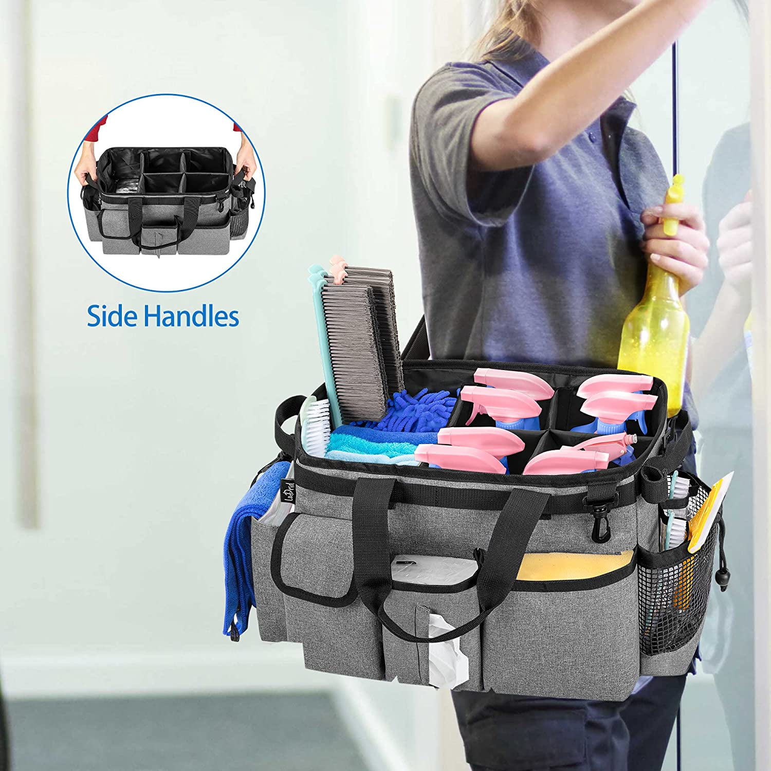 Extra-Large Wearable Cleaning Caddy, Cleaning Organizer Bag for Cleaning  Product