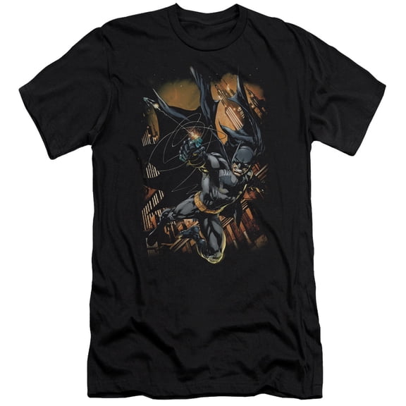 Batman Grapple Fire S/S Adult 30/1 T-Shirt Black