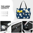 thumbnail image 3 of Balery Daisies Flowers Beach Travel Bag - Water-Resistant, Large Capacity Lightweight Tote with 7 Pockets for Women and Men - Perfect for Beach, Pool, Gym, and Travel, 3 of 7