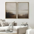 thumbnail image 3 of IDEA4WALL Framed Canvas Print Wall Art Set Abstract Neutral Landscape Subtle Brown and Gray Tones Modern Minimalist Style Digital Art Relax/Calm Contemporary for Home Decor - 24"x36"x2 Natural, 3 of 5