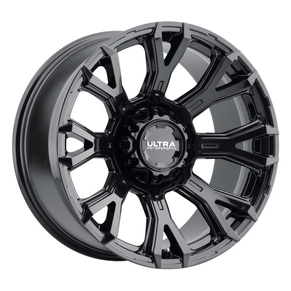 Ultra Wheel Wheel 123-2181BK25 123 Scorpion; 20 Inch Diameter x 10 Inch Width; 8 x 165.1 Millimeter/8 x 6.50 Inch Bolt Pattern; -25 Millimeter Offset; 4.52 Inch Backspacing; 60 Degree Conical Seat Lug