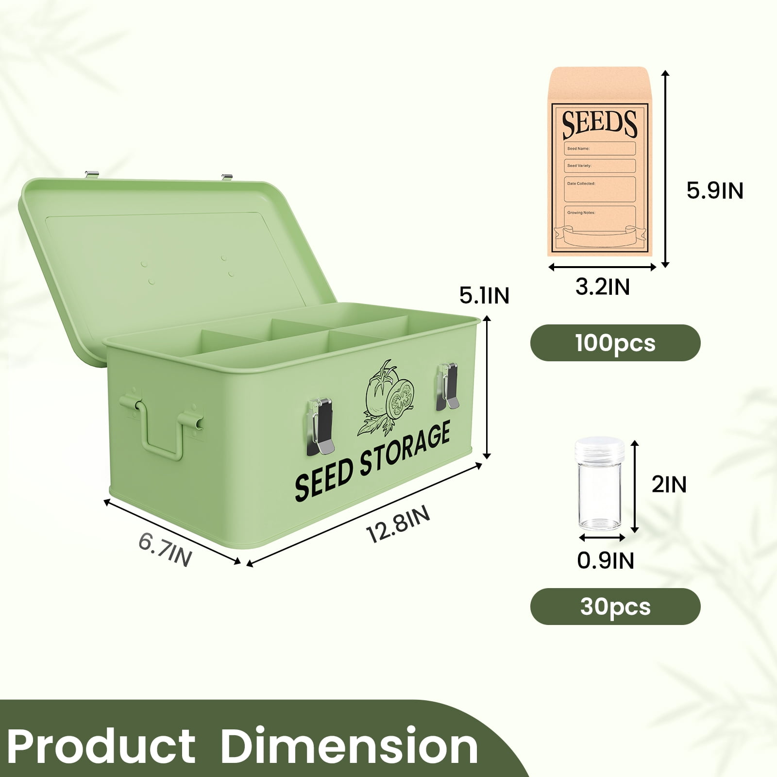 Seed Storage Box—Metal Seed Pack Holder Seed Container Storage provides complete seed preservation organization for every gardening enthusiast.