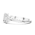 thumbnail image 4 of Zuwelria 1.86 Carat Beautiful Emerald Cut | D/VVS1 Moissanite Diamond Engagement Ring - 3 Stone Bridal Ring - Promise Ring | 18K White Gold Over Sterling Silver | D/VVS1 Size 5, 4 of 8
