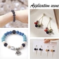 thumbnail image 6 of DIY Bead Stretch Bracelets Making Kits Including Natural Lava Rock Round Beads Tibetan Style Alloy Spacer Beads and Elastic Thread, 6 of 7