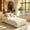 white, variant on Bbbnuuiy Oversized Chaise Lounge Chair Indoor, 78" Corduroy Chaise Sofa, long enough to strech out on, 3 Soft Pillows Sofa Bed, No Assembly Required,Dark Gray