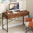 thumbnail image 2 of Giantex Computer Desk w/Drawers, Industrial Study Writing Desk for Home Office, Rustic Brown, 2 of 8