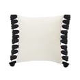 thumbnail image 6 of Laddha Home Designs Handwoven Broad Striped Cotton Throw Pillow Cover - 20" - White and Black, 6 of 8
