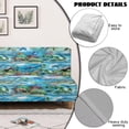 thumbnail image 6 of SCRAWLGOD Turtle Dolphin Print Sofa Cover Without Armrest Stretch Couch Cover 3 Seater Dustproof Washable Sofa Slipcover with Elastic Bottom for Dogs, 6 of 9