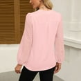 thumbnail image 7 of XuJwPNcy Women's Fall Fashion Outfits Long Sleeve Blouse Tops V Neck Dressy Casual Office Shirts Business Work Blouses, 7 of 7
