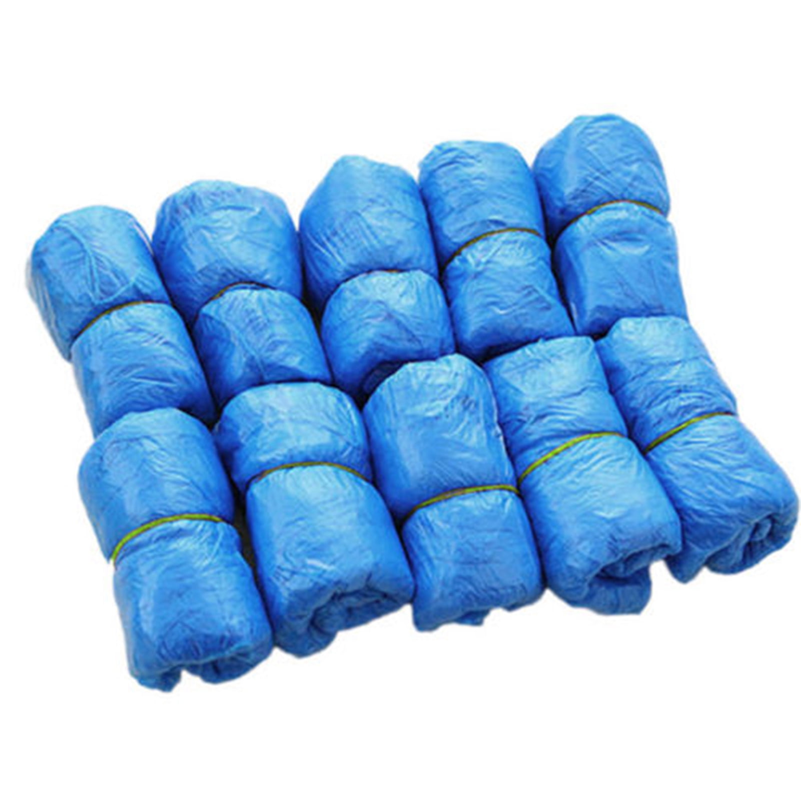 Blue Disposable Plastic Anti Slip Shoe Covers Cleaning Overshoes Protective