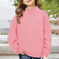 thumbnail image 5 of Ruyang Mock Neck Sweatshirt for Teen Girls Oversized Crewneck Pullover Tops Fall Winter Trendy Hoodies Pockets, 5 of 8