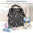 thumbnail image 5 of Zufioo Anchor Print Large capacity mommy bag, diaper bag, waterproof parent-child backpack, multi-pocket design backpack suitable for travel and shopping, 5 of 6