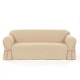 thumbnail image 3 of Cotton Duck One Piece Loveseat Slipcover in Tan, 3 of 3