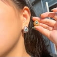 thumbnail image 4 of Mystical Topaz Rainbow Drop Earrings Stud CZ Women Silver Plated Fashion Jewelry, 4 of 9