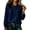 #0047-Navy, variant on Shihyeh Womens Peter Pan Collar Pleated Blouse, Half Button Long Sleeve Solid Color Casual Babydoll Top for Women Daily Office Wear