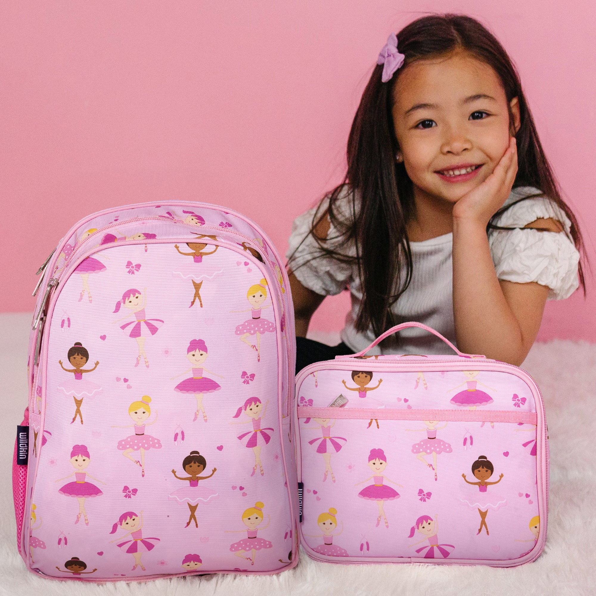 Wildkin Kids 15 Inch School and Travel Backpack for Boys and Girls (Ballerina Pink)