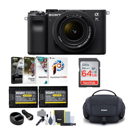 UPC: 0663701853674 | Sony Alpha a7C Mirrorless Camera with FE 28-60mm Lens (Black) Essentials Bundle