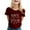 Wine, variant on OSOLU Auntie Is My Name Spoiling Is My Game Shirt For Women Funny Letter Print Tee Aunt Casual T-Shirt Short Sleeve Tee Tops Fashionable Dailywear